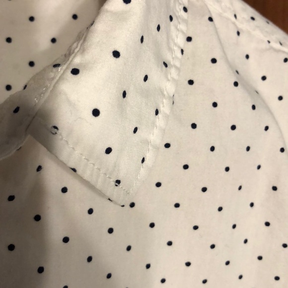White and black polka dots boy shirt 12 - Picture 3 of 3